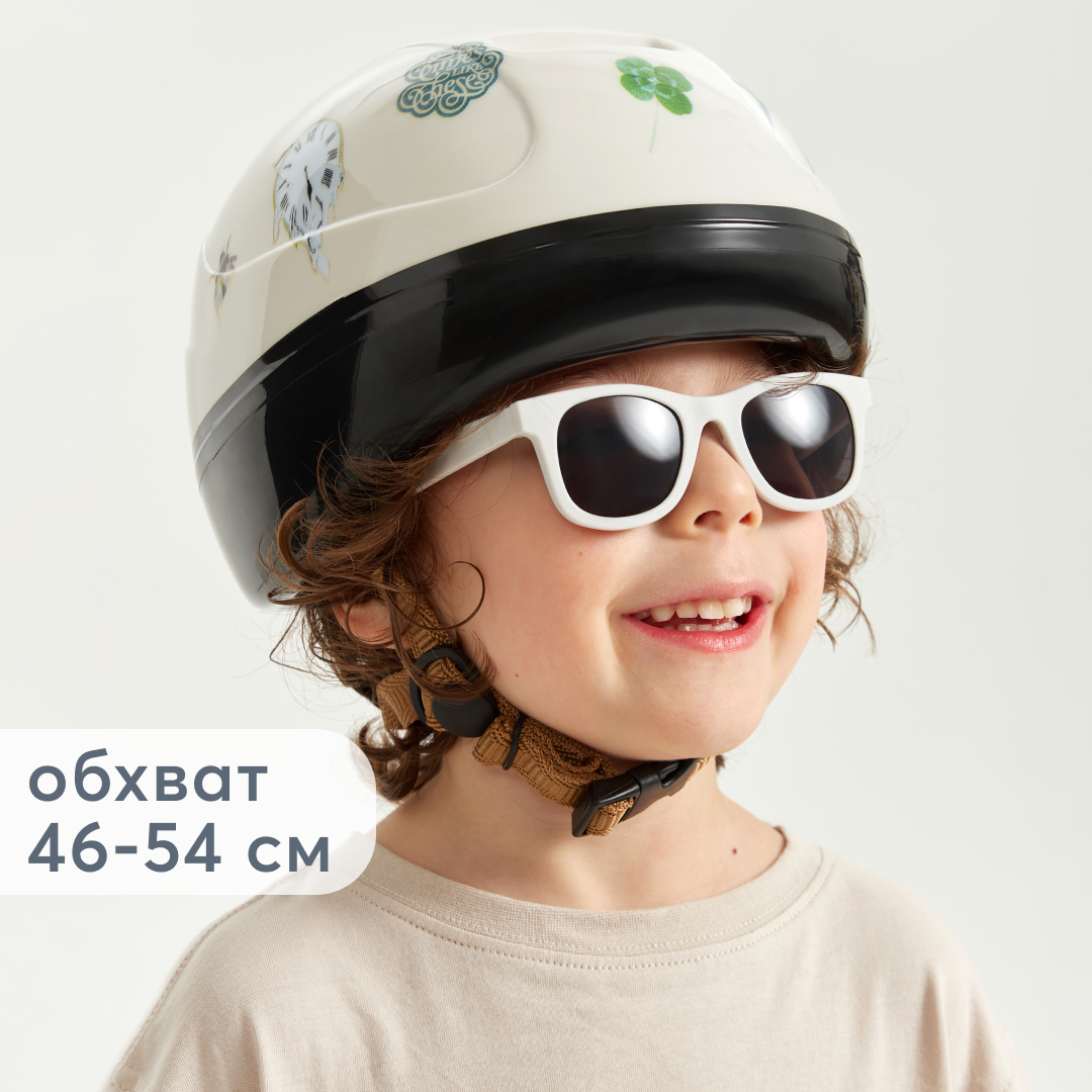 Шлем детский защитный Happy Baby STONEHEAD регулируемый, белый, 1-6 л nutcase шлем защитный nutcase little nutty spark белый ростовка xs