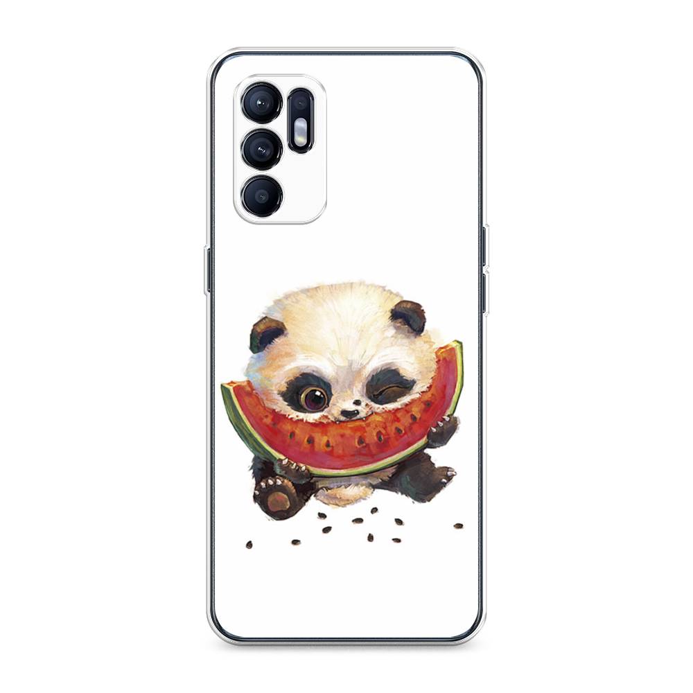 

Чехол Awog на Oppo Reno 6 "Малыш панды с арбузом", Разноцветный, 257850-1