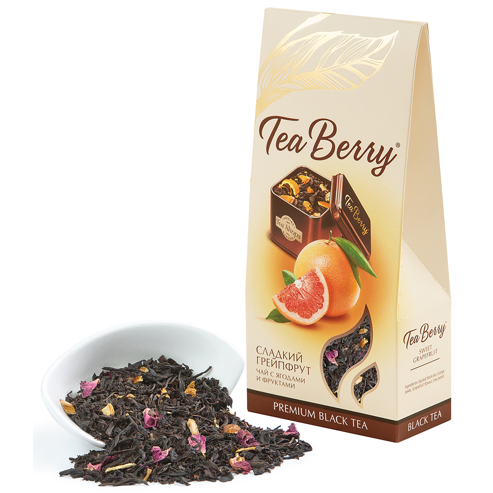 

Чай черный Tea Berry "Сладкий грейпфрут", листовой, с добавками, 100 г