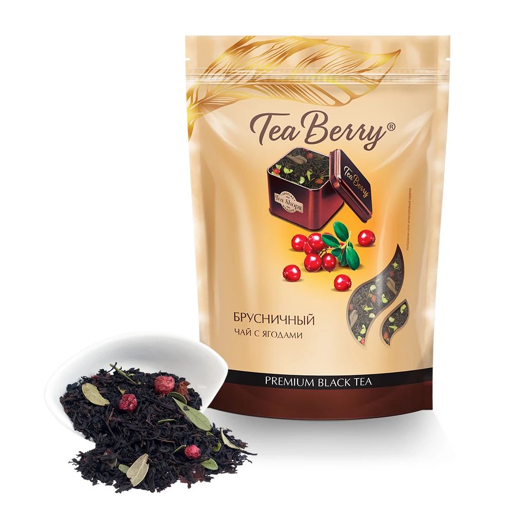 

Чай черный Tea Berry Брусничный, листовой, с добавками, 170 г