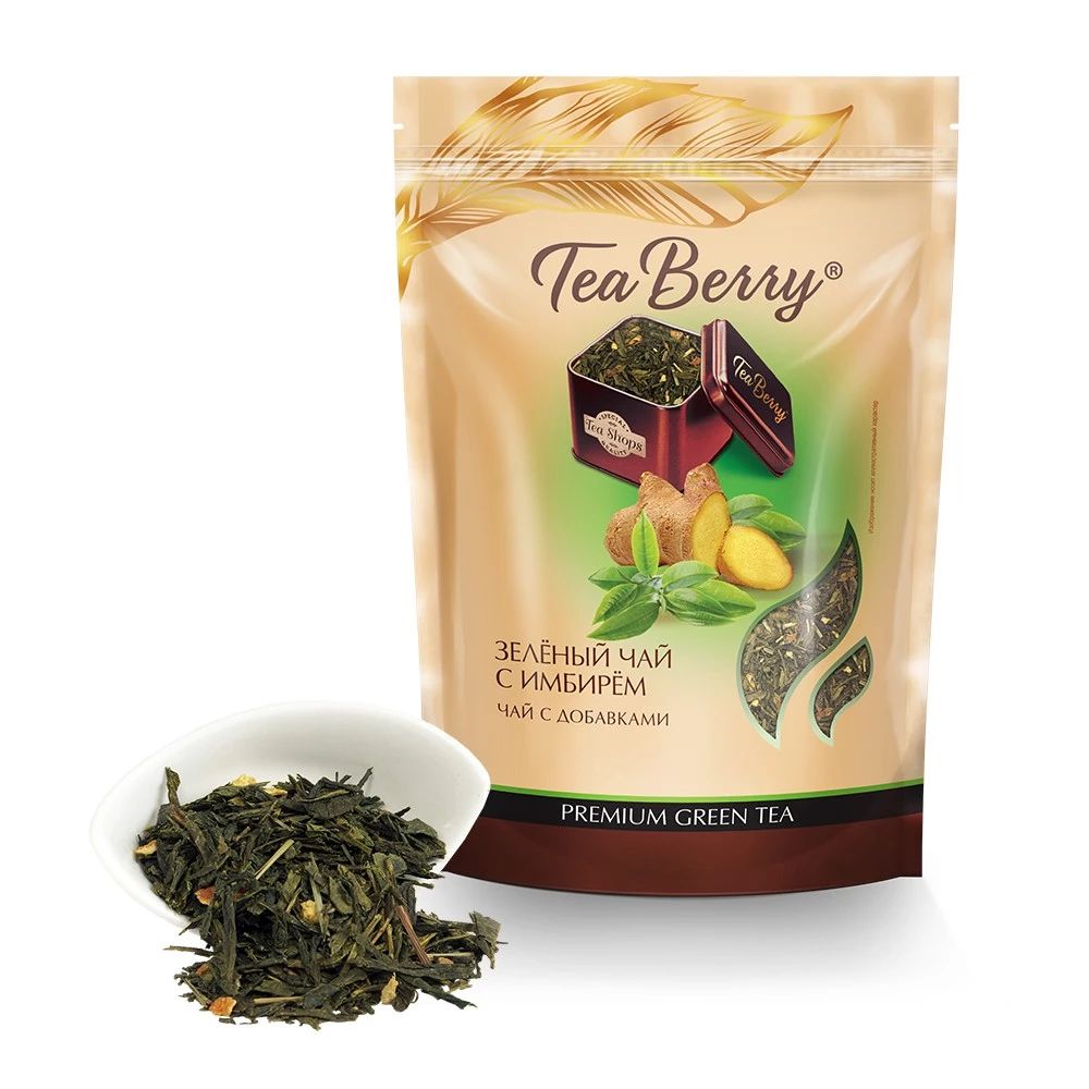 

Чай зеленый Tea Berry "С имбирем", листовой, с добавками, 170 г