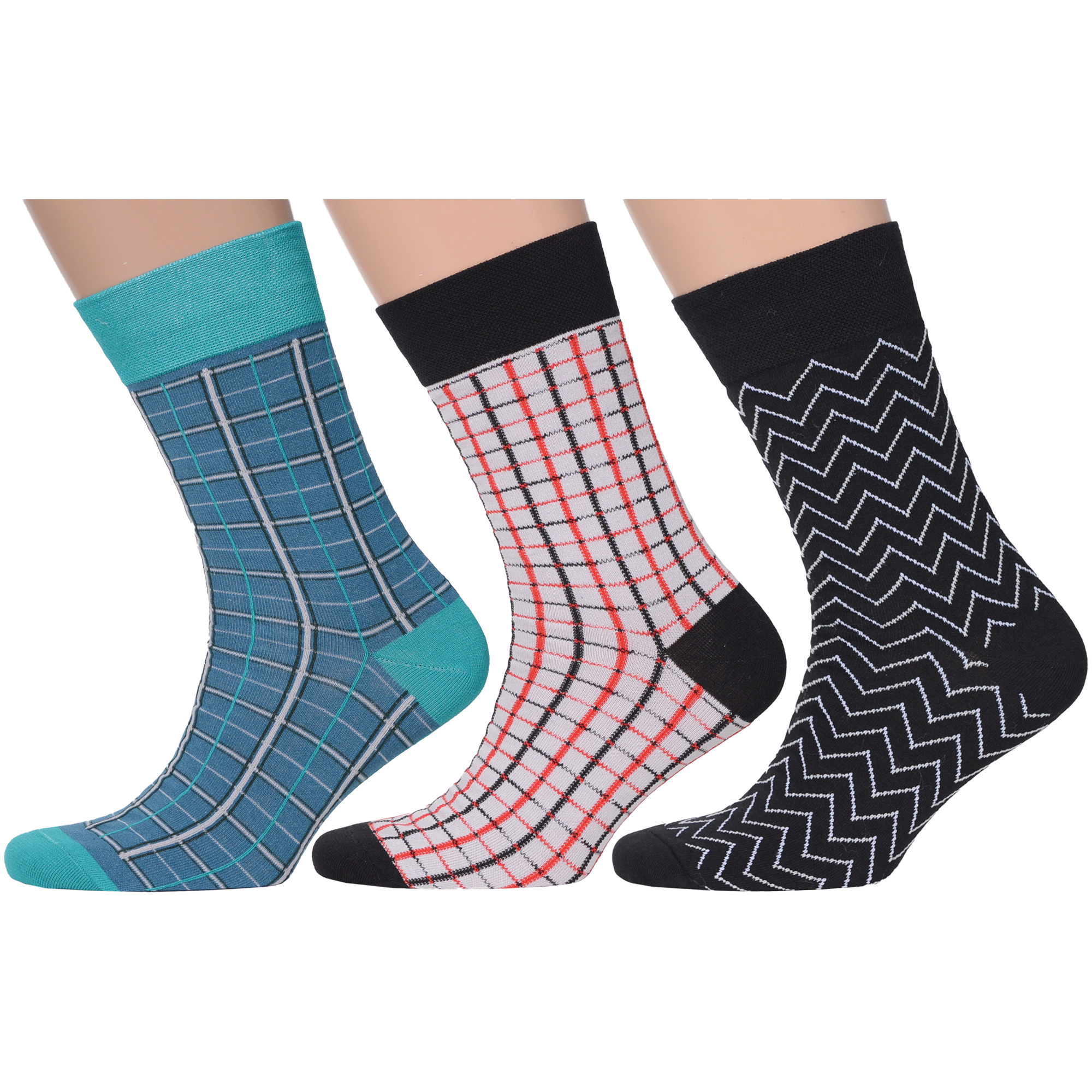 

Комплект носков мужских MoscowSocksClub msk3-М30 разноцветных 27, Бирюзовый;серый;черный, msk3-М30