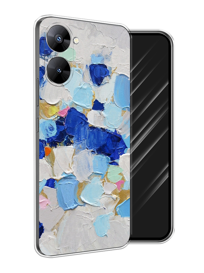 

Чехол Awog на Realme V30 5G/V30T 5G "Холст сине-белый", Синий, 2513550-10