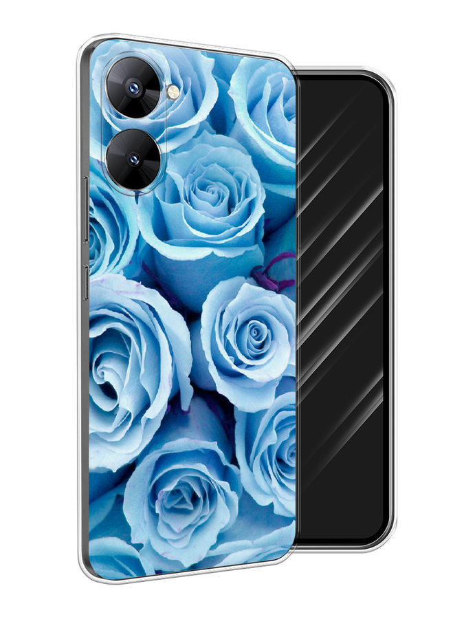 

Чехол Awog на Realme V30 5G/V30T 5G "Лазурные розы", Голубой, 2513550-8