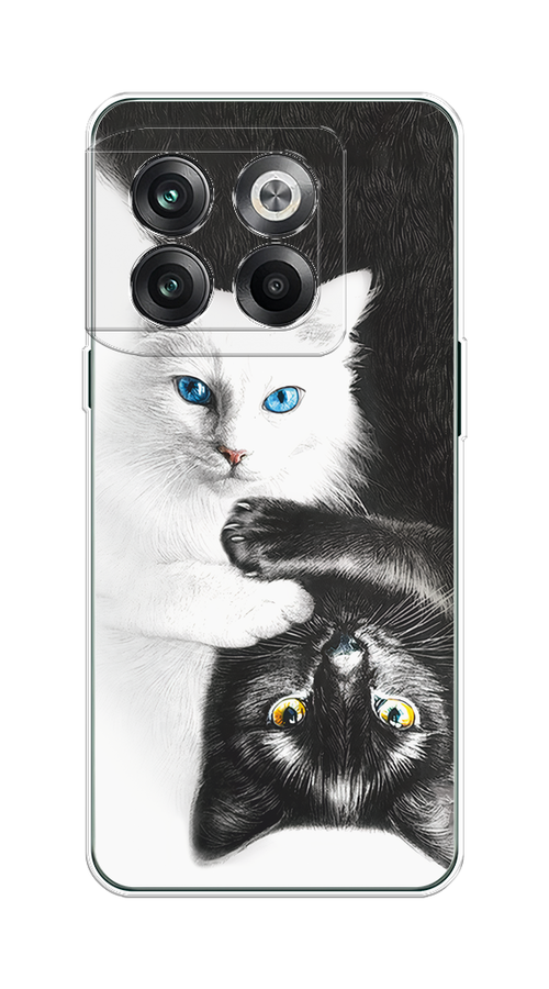 

Чехол на OnePlus Ace Pro "Коты Инь-Янь", Черный;белый;голубой, 153350-1