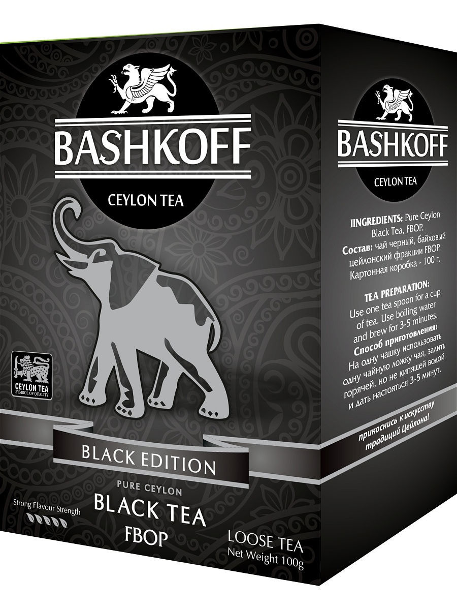 

Чай черный Bashkoff tea "Black Edition", мелколистовой, FBOP, 100 г