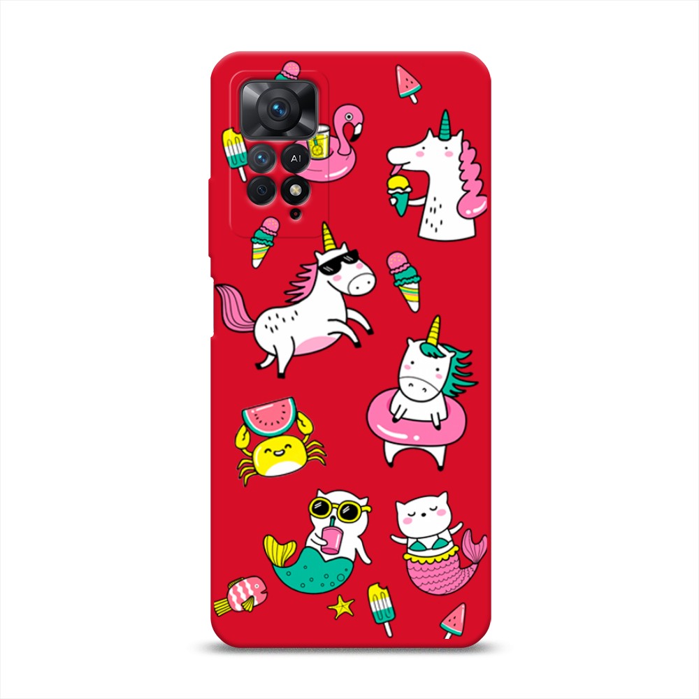 

Чехол Awog на Xiaomi Redmi Note 11 Pro/11 Pro 5G/11E Pro "На отдыхе", Белый;бирюзовый;розовый, 314853-1