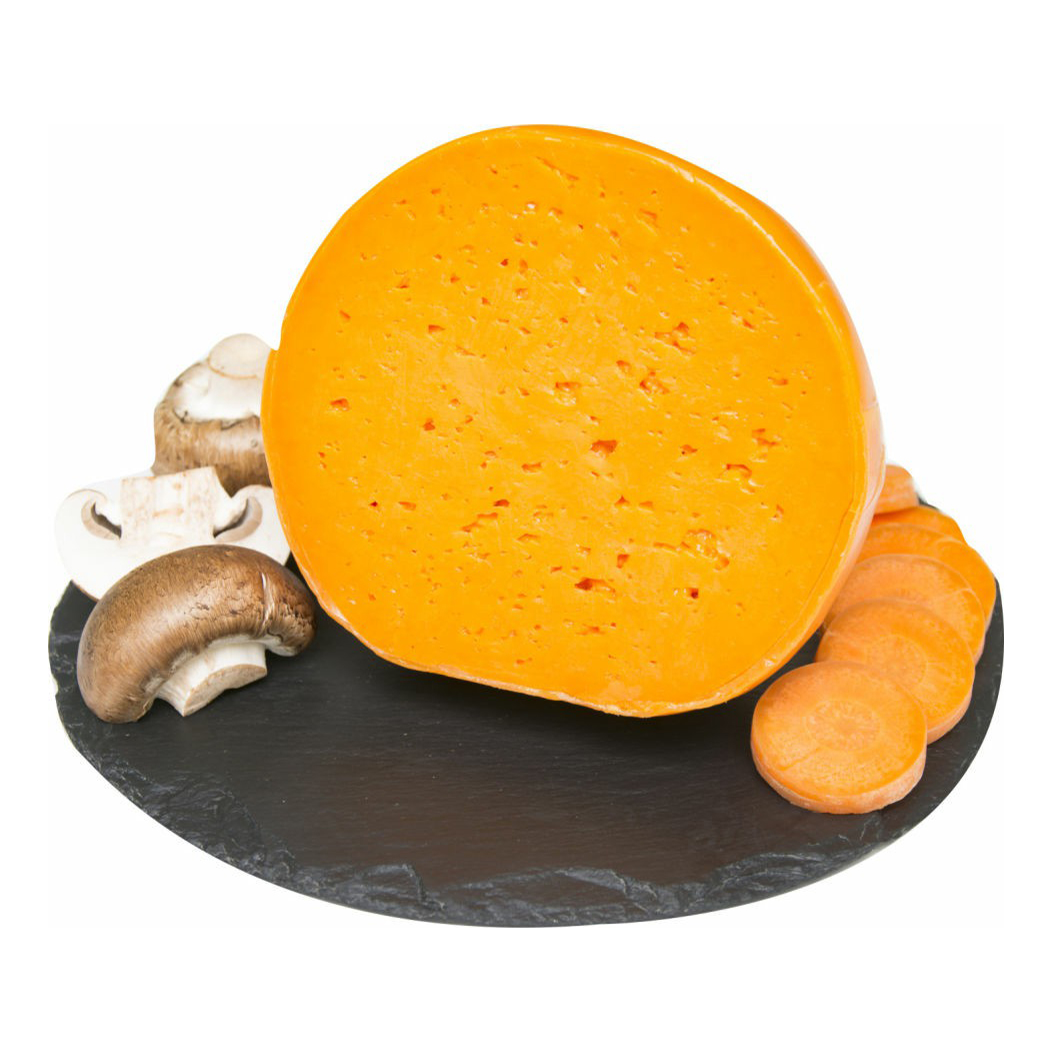 

Сыр полутвердый Flaman Mimolette с морковным соком 48% +-550 г