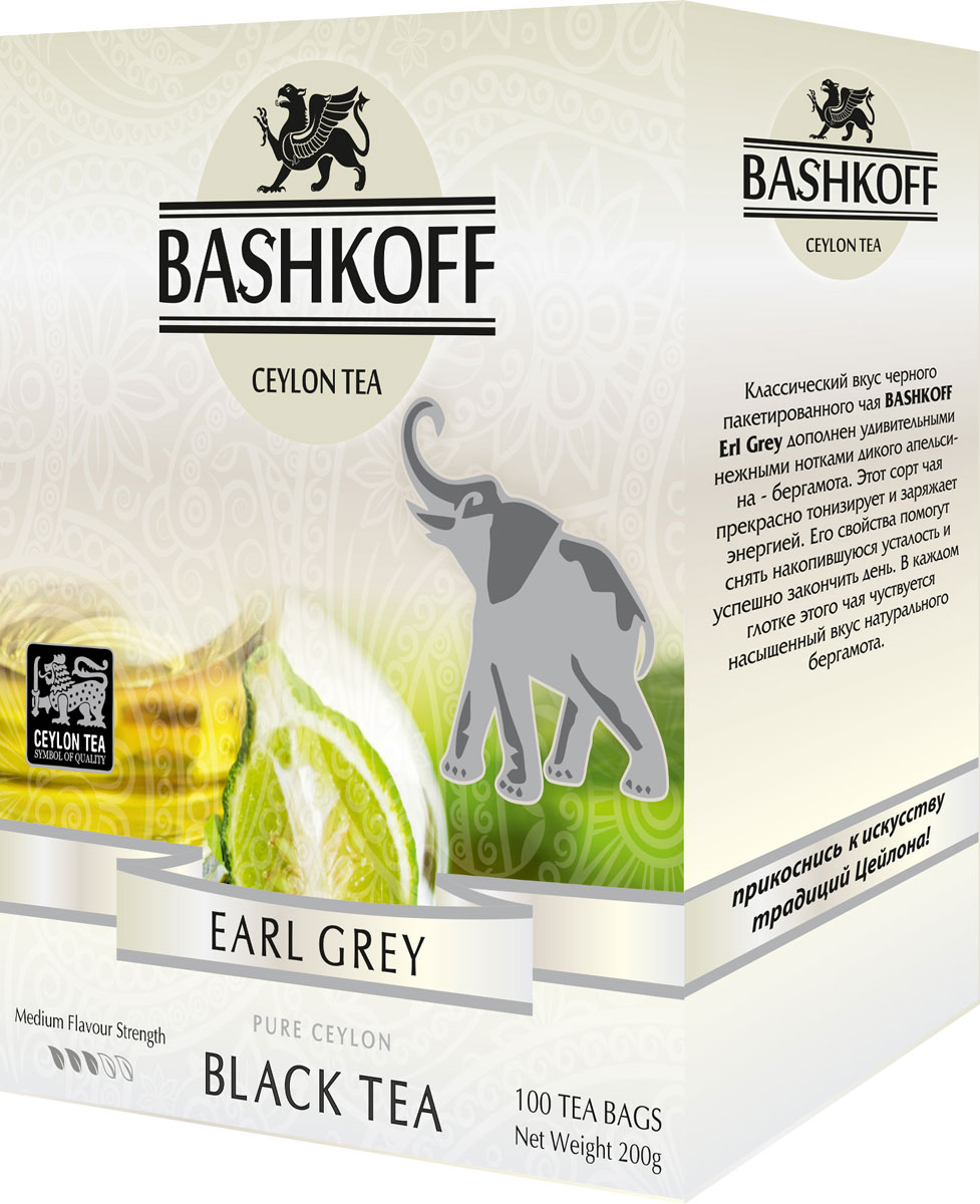 

Чай черный Bashkoff tea "Earl Grey Edition", c бергамотом, 100 пакетиков