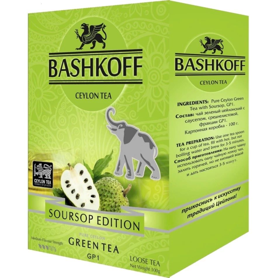 

Чай зеленый Bashkoff tea Green Soursop Edition с кусочками саусепа PEKOE 100 г