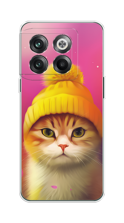 

Чехол на OnePlus Ace Pro "Котик в шапочке", Розовый;желтый;бежевый, 153350-1