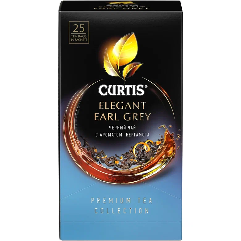 фото Чай черный curtis elegant earl grey, с добавками, 25 сашет