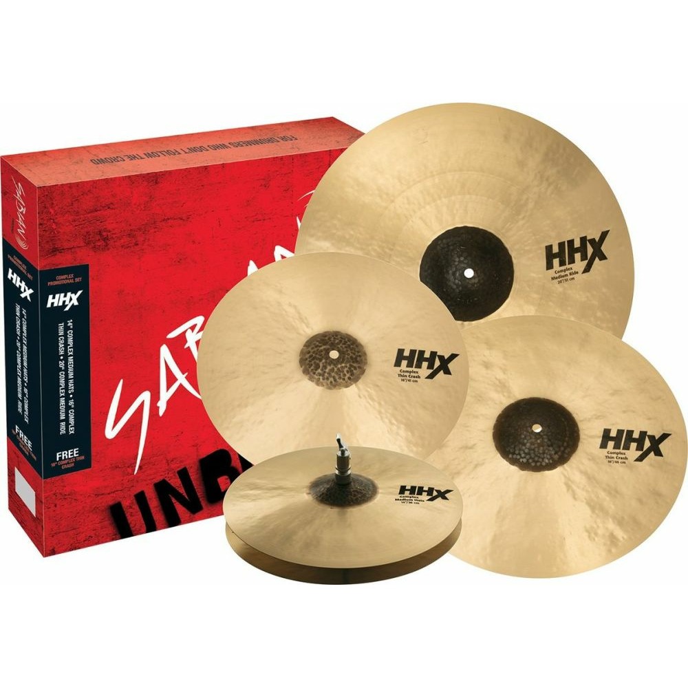 

Тарелка для ударной установки Sabian HHX Complex Promotional Set 14 HH 16 CR 20 RD+18 CR, HHX Complex Promotional Set 14" HH 16" CR 20" RD+18" CR