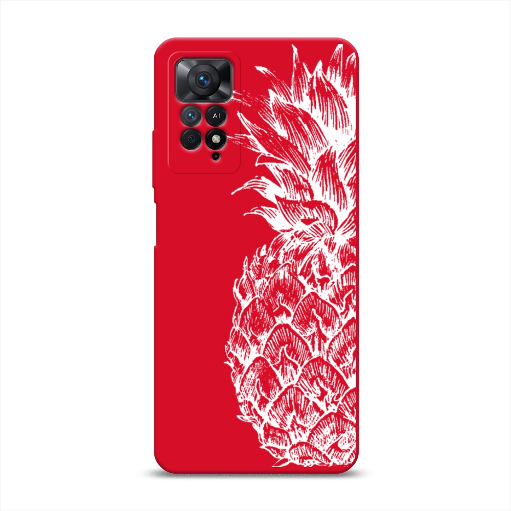 

Чехол Awog на Xiaomi Redmi Note 11 Pro/11 Pro 5G/11E Pro "Ананас графика белая", Белый, 314853-1