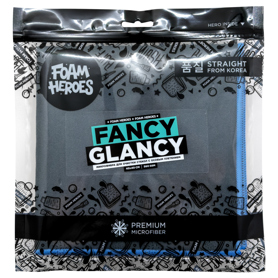 Салфетка автомобильная Foam Heroes Fancy Glancy 40х40 см 560 г/м2