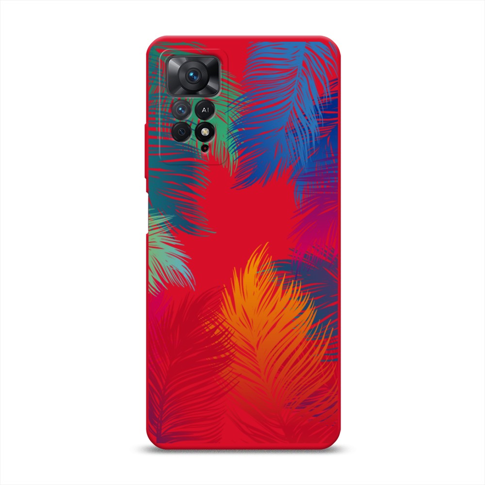 

Чехол Awog на Xiaomi Redmi Note 11 Pro/11 Pro 5G/11E Pro "Рамка из перьев", Красный, 314853-1