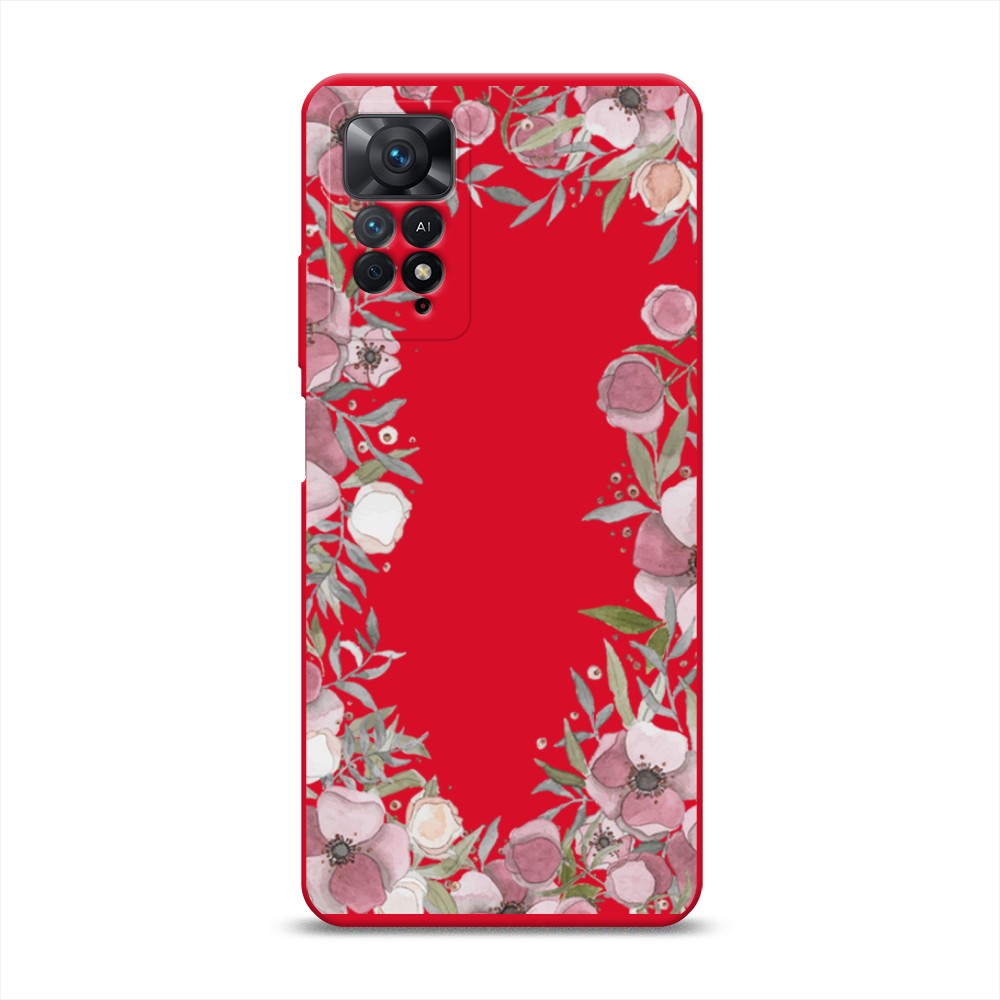 

Чехол Awog на Xiaomi Redmi Note 11 Pro/11 Pro 5G/11E Pro "Розовая цветочная рамка", Розовый;зеленый, 314853-1