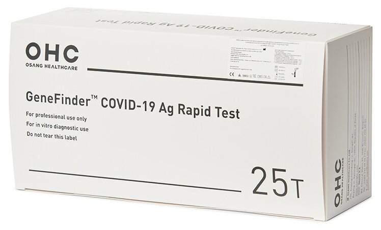 Тест на коронавирус GeneFinder COVID-19 Ag Rapid Test на антиген OSANG 25 шт.