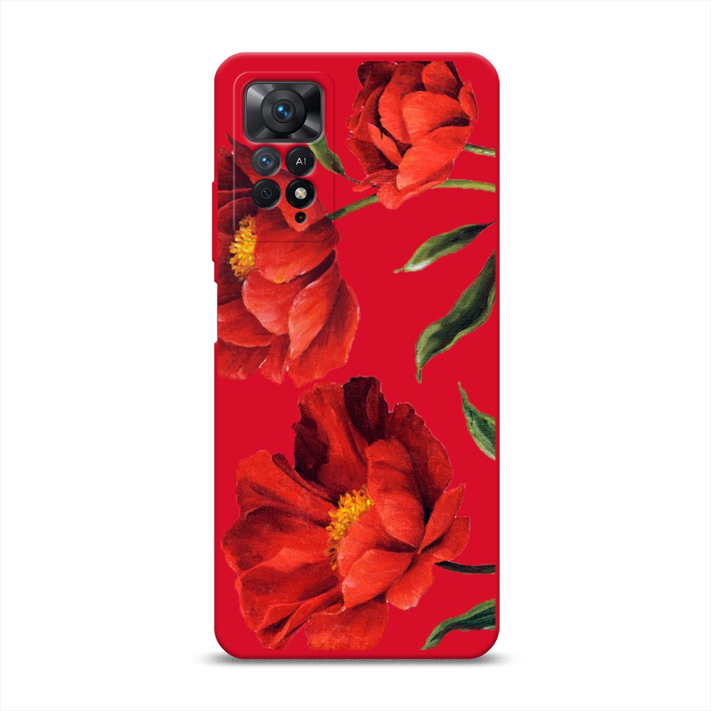 

Чехол Awog на Xiaomi Redmi Note 11 Pro/11 Pro 5G/11E Pro "Красные маки", Красный, 314853-1
