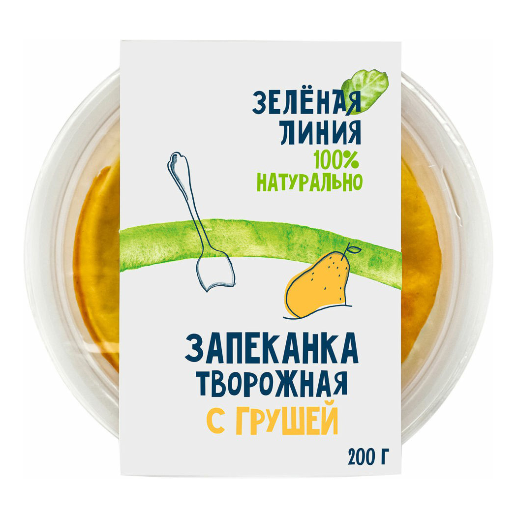 

Запеканка творожная Зелёная линия с грушей 2,5% 200 г