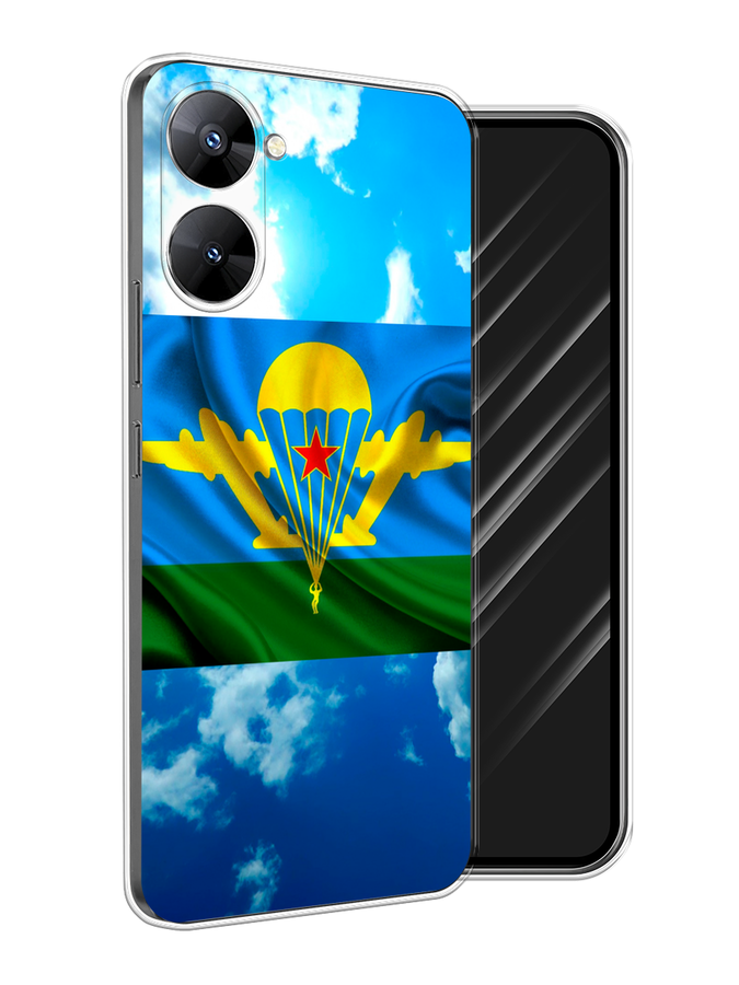 

Чехол Awog на Realme V30 5G/V30T 5G "ВДВ флаг в небесах", Синий;зеленый;желтый, 2513550-5