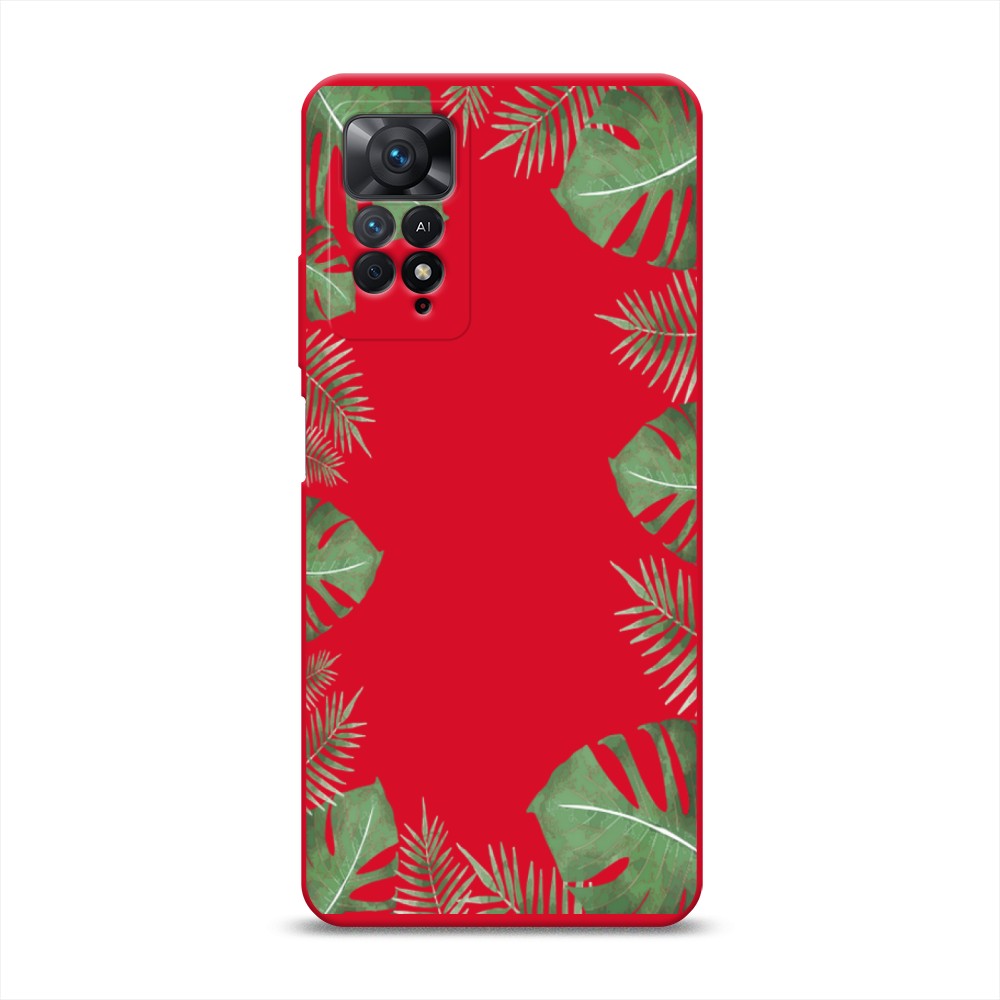 

Чехол Awog на Xiaomi Redmi Note 11 Pro/11 Pro 5G/11E Pro "Листья папоротника рамка", Зеленый, 314853-1