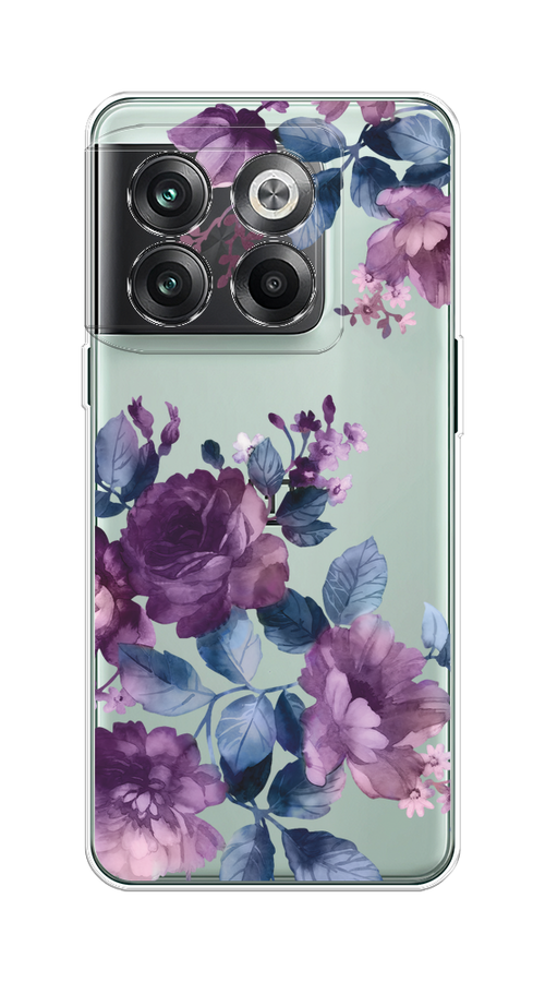 

Чехол на OnePlus Ace Pro "Purple Blossoms", Синий;фиолетовый, 153350-1