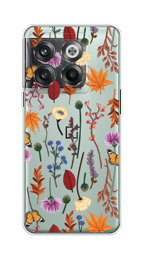 

Чехол на OnePlus Ace Pro "Orange Purple flowers", Оранжевый;красный;розовый;желтый;прозрачный, 153350-1