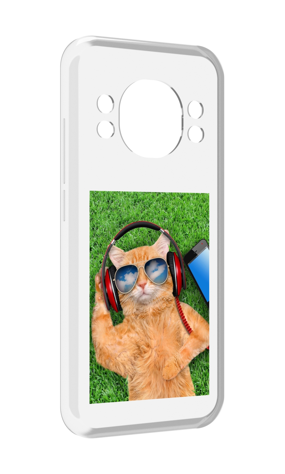 

Чехол MyPads Кот-кайфарик для Doogee S98 / S98 Pro, Прозрачный, Tocco