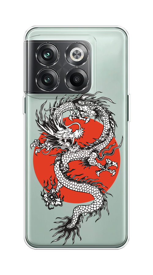 

Чехол на OnePlus Ace Pro "Восходящий дракон", Белый;черный;красный, 153350-1