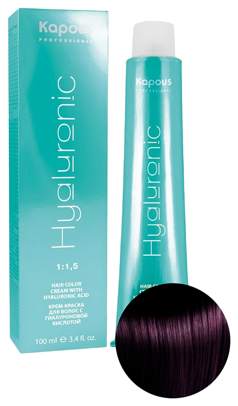 Крем-краска для волос Kapous Hyaluronic 4.2 kapous мелирование специальное фиолетовый hyaluronic acid 100 мл