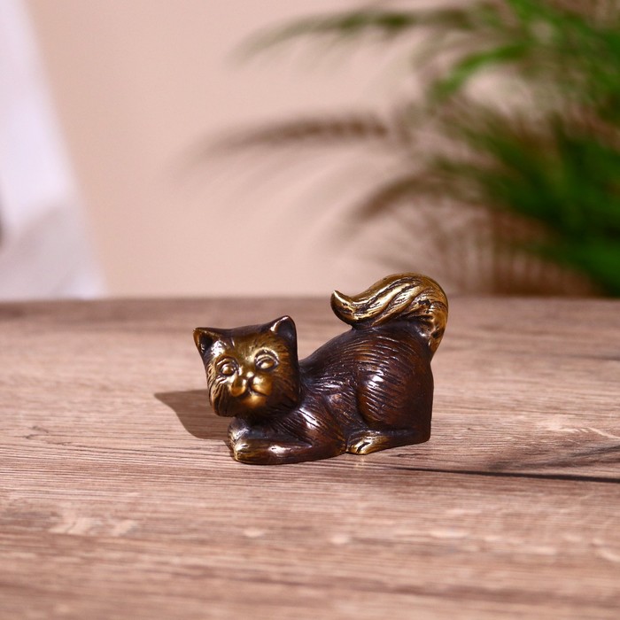 

Сувенир Кот 9,5х6 см, бронза