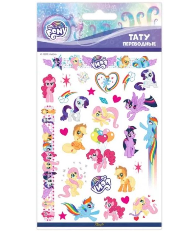 фото Наклейки-тату hasbro little pony переводные-1 11 х 20 см my little pony