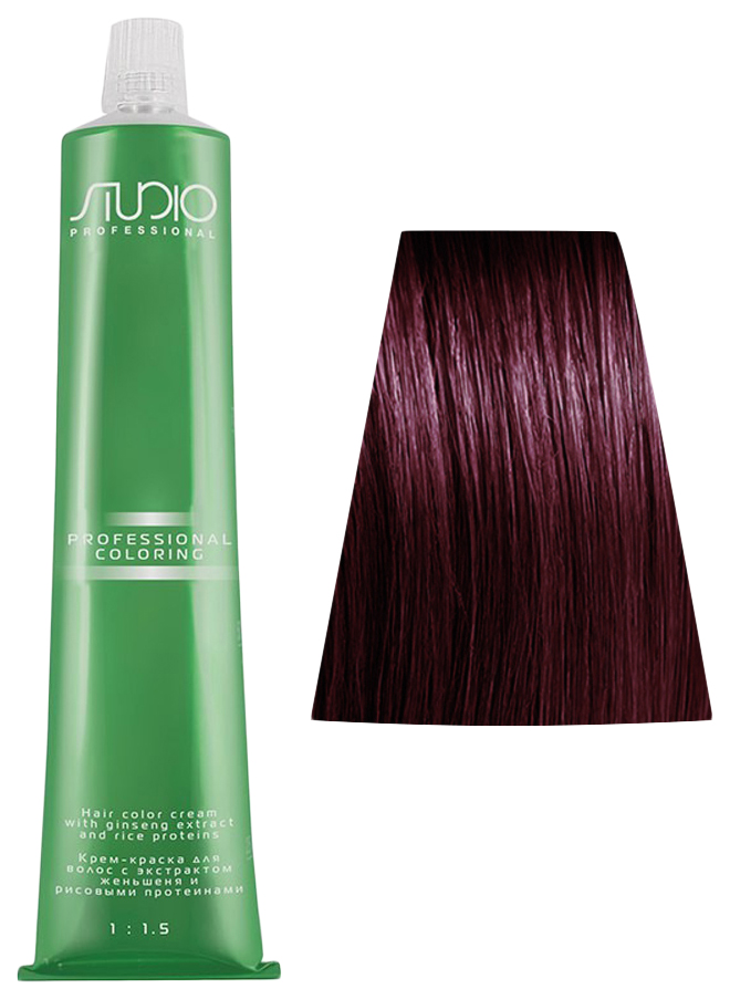Крем-краска для волос Kapous Studio Professional 6.62 краситель перманентный для волос 360 hair professional тон 6 0 темный блондин 100 мл