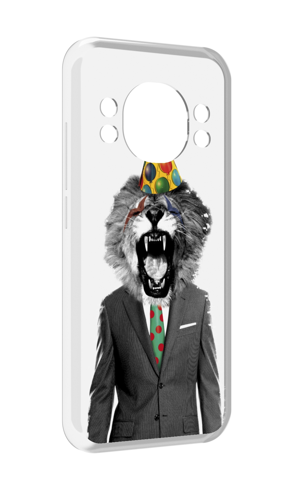 

Чехол MyPads Лев в галстуке для Doogee S98 / S98 Pro, Прозрачный, Tocco