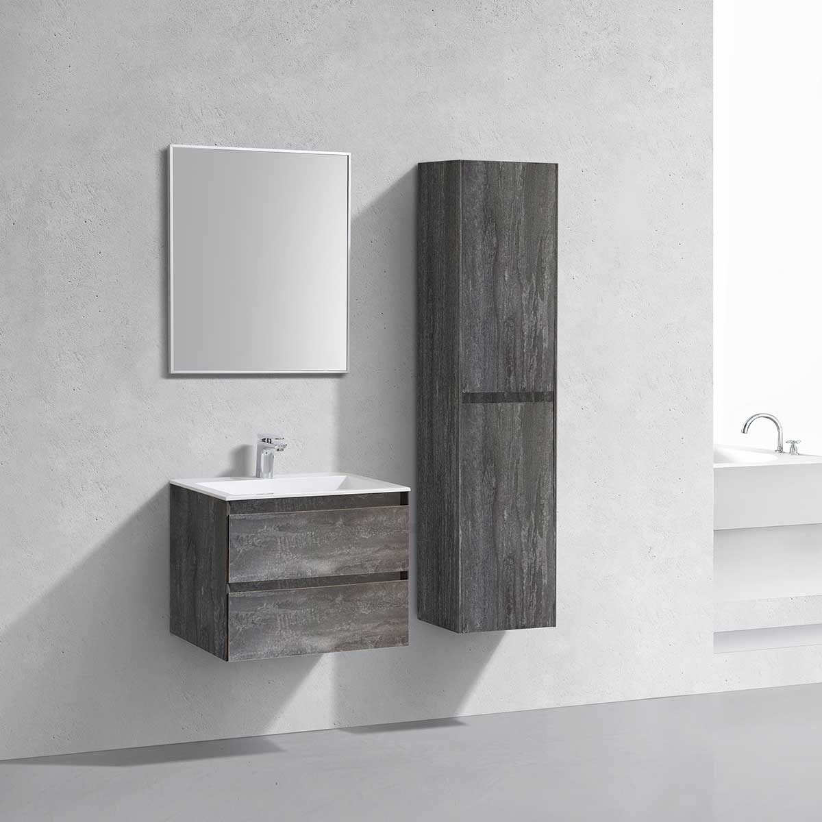 фото Тумба с раковиной vincea luka 600 g.stone, white