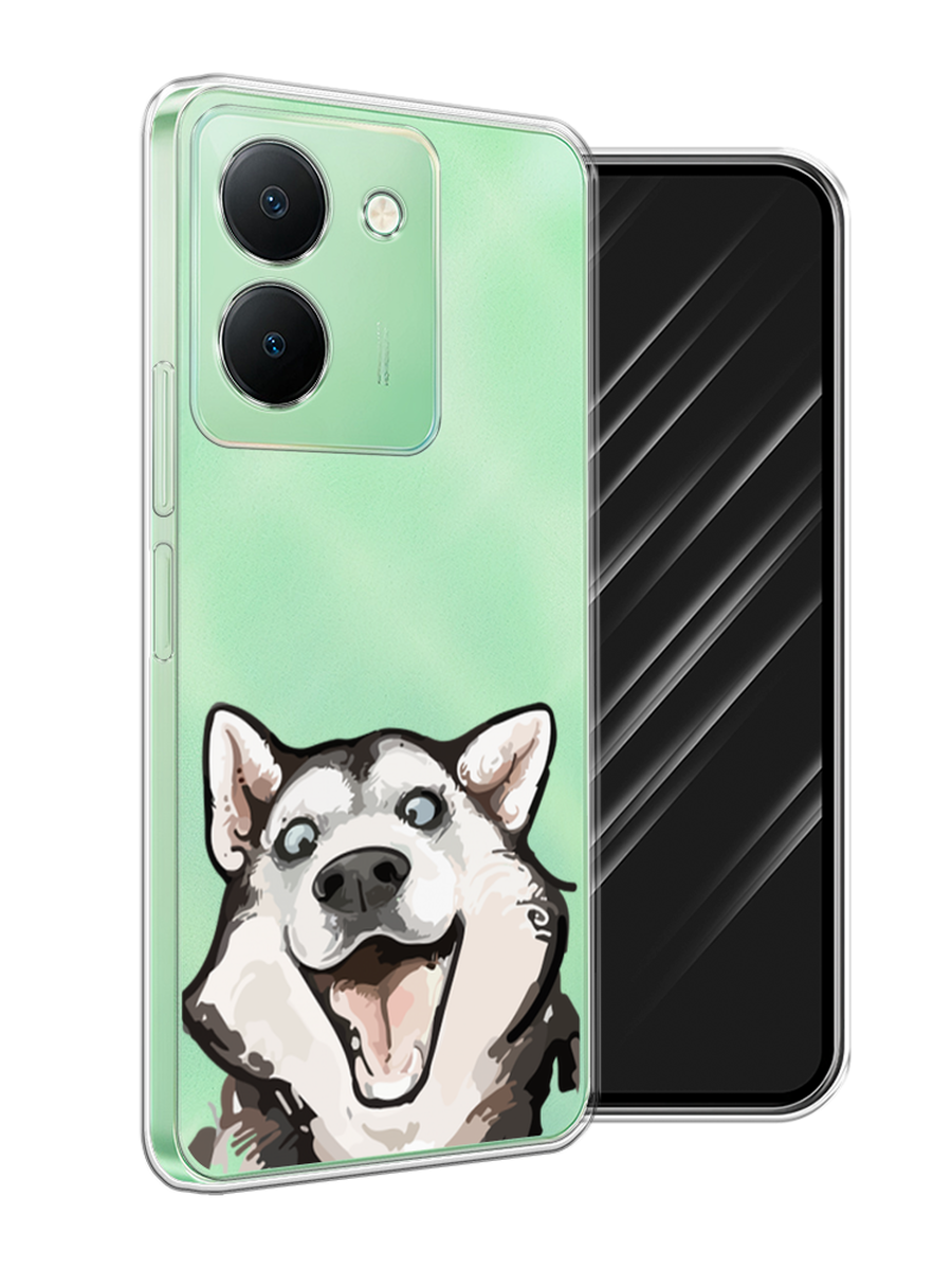 

Чехол Awog на Vivo Y27S "Радостный хаски", Белый;голубой;черный, 269750-1