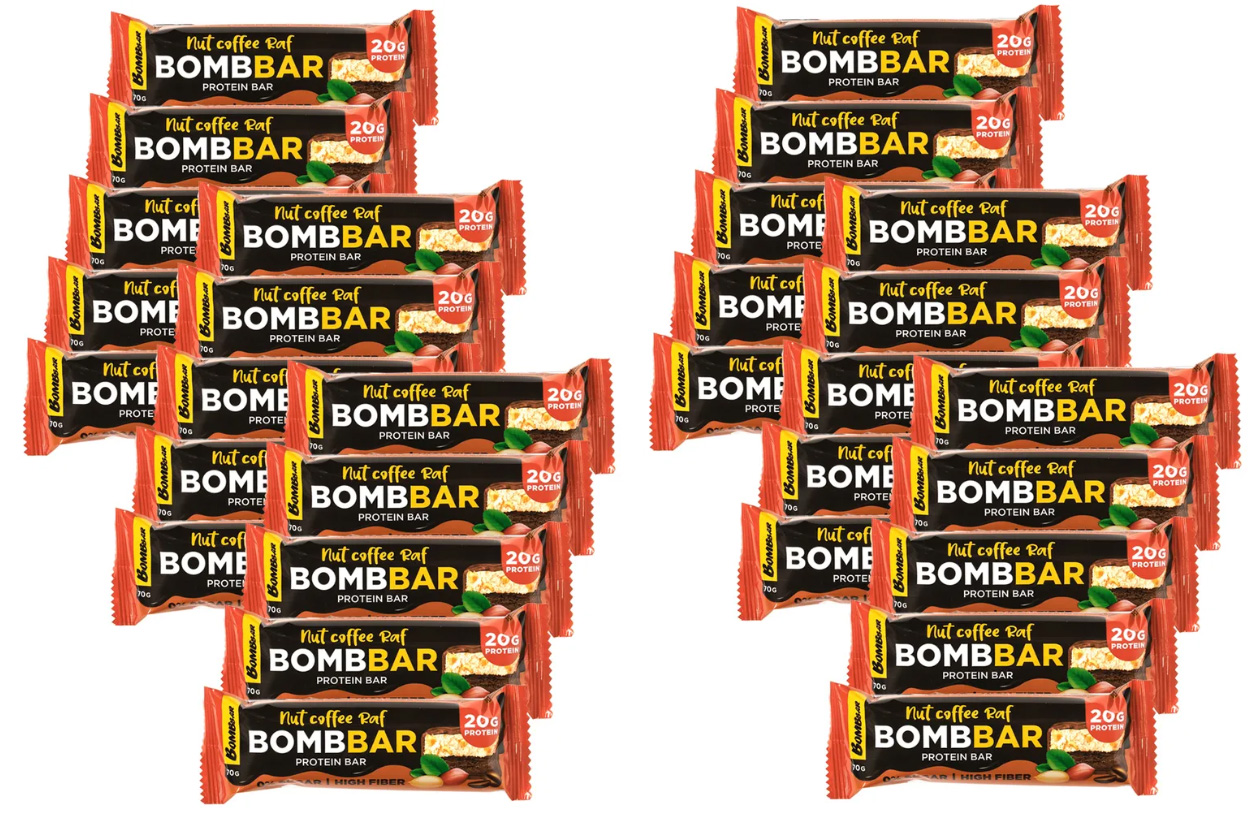 фото Батончик bombbar nut coffee raf protein bar, 30x70г