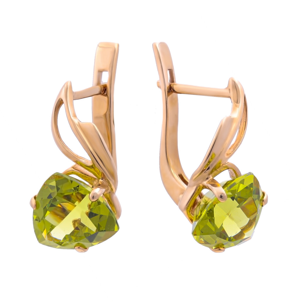 

Серьги из красного золота с ситаллом Золото Дисконт с334, с334