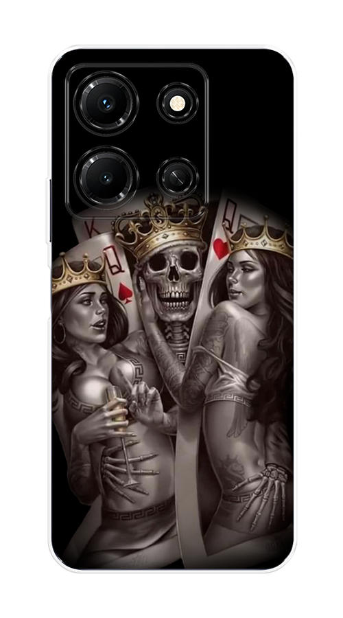 

Чехол на Infinix Note 30i "Карты король и королевы", Серый;желтый, 3104350-6