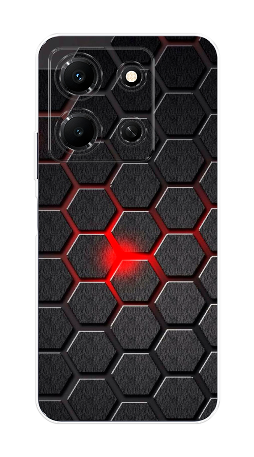 

Чехол на Infinix Note 30i "Соты красные", Красный;черный;серый, 3104350-3