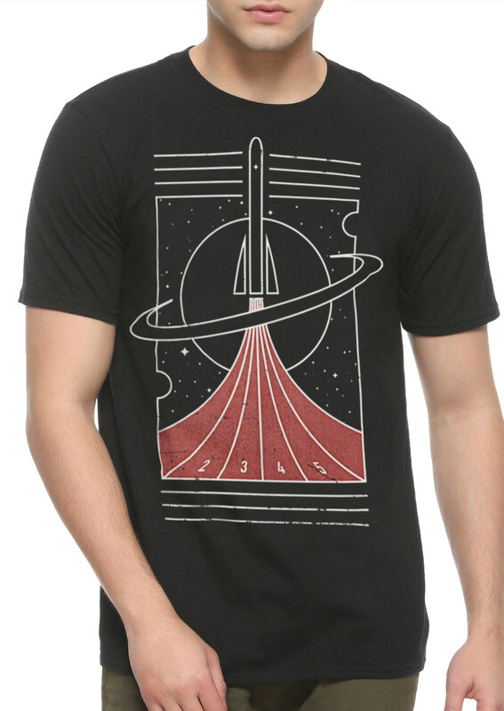 фото Футболка мужская dreamshirts космическая гонка черная xs