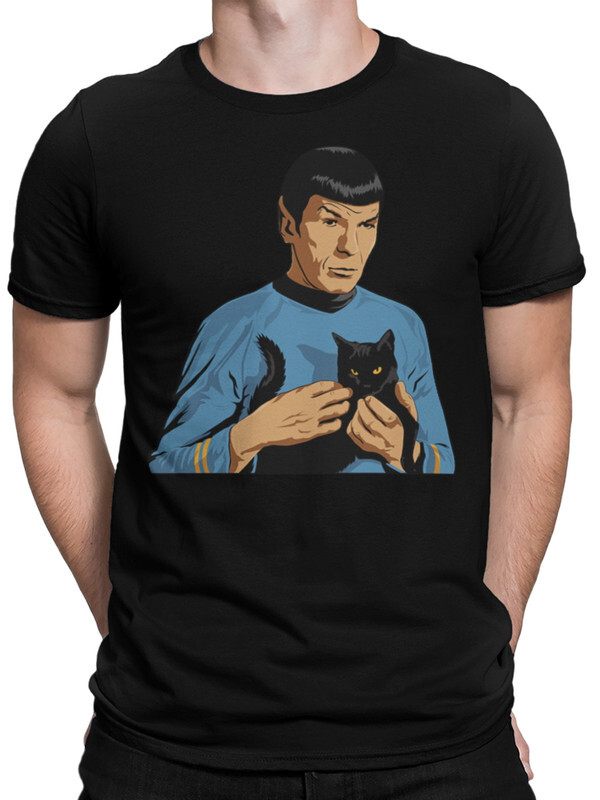 

Футболка мужская Dream Shirts Спок с Котом черная 2XL, Спок с Котом