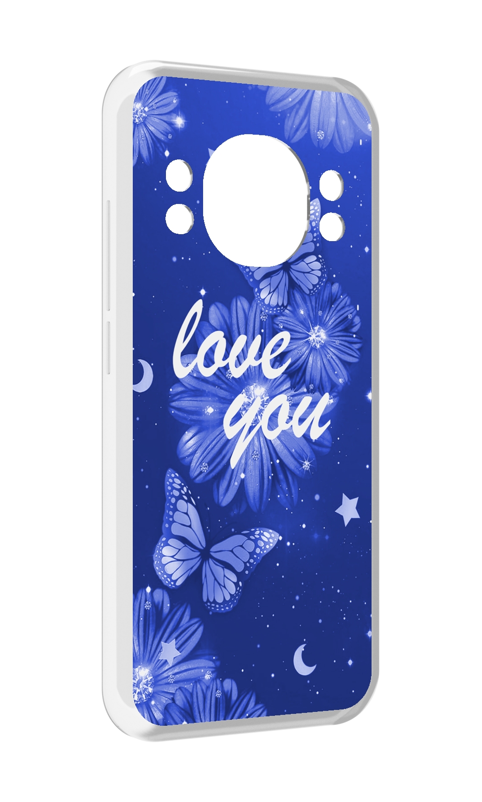 

Чехол MyPads Люблю-тебя-с-бабочками для Doogee S98 / S98 Pro, Прозрачный, Tocco