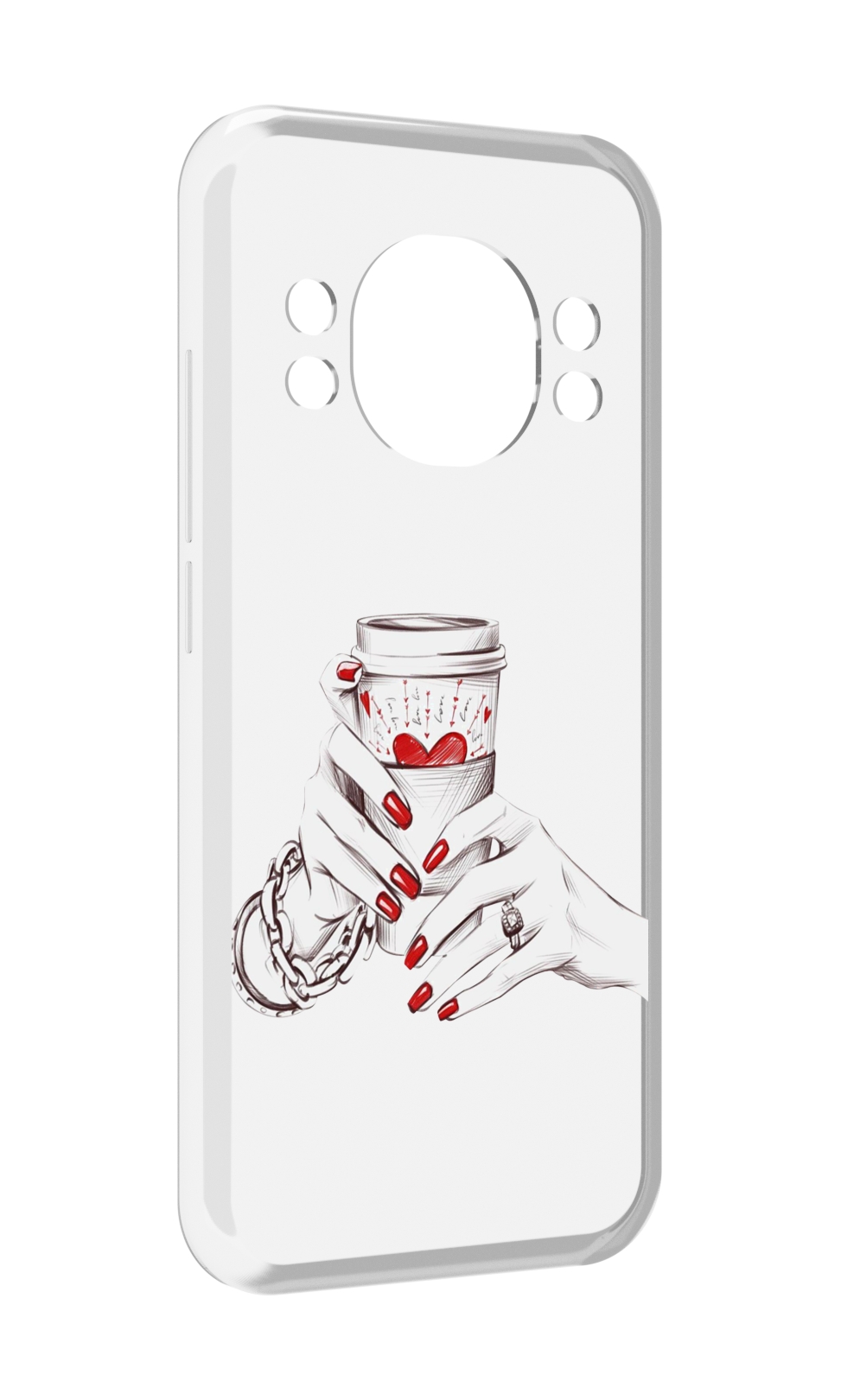 

Чехол MyPads Любовный-стакан для Doogee S98 / S98 Pro, Прозрачный, Tocco