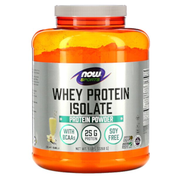 Isolate Whey Protein NOW Сливочная ваниль 2268г