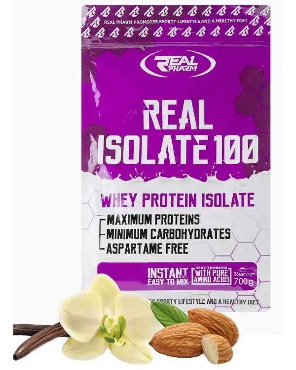 

Real Pharm, Real Isolate 100, 700г (Ваниль-миндаль)