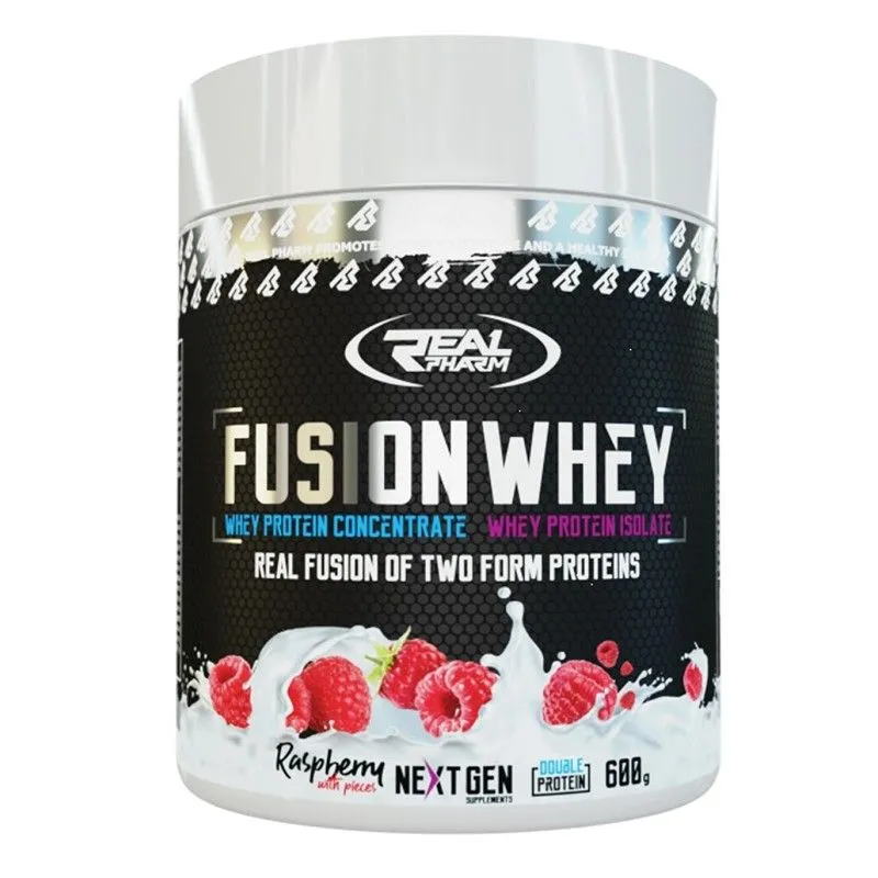 Real Pharm, Fusion Whey, 600г (Малина)