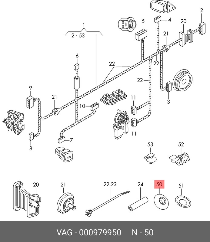 Vag 000979950 Изолента Тканевая (1Ед. = 10М.) 1Шт=1М