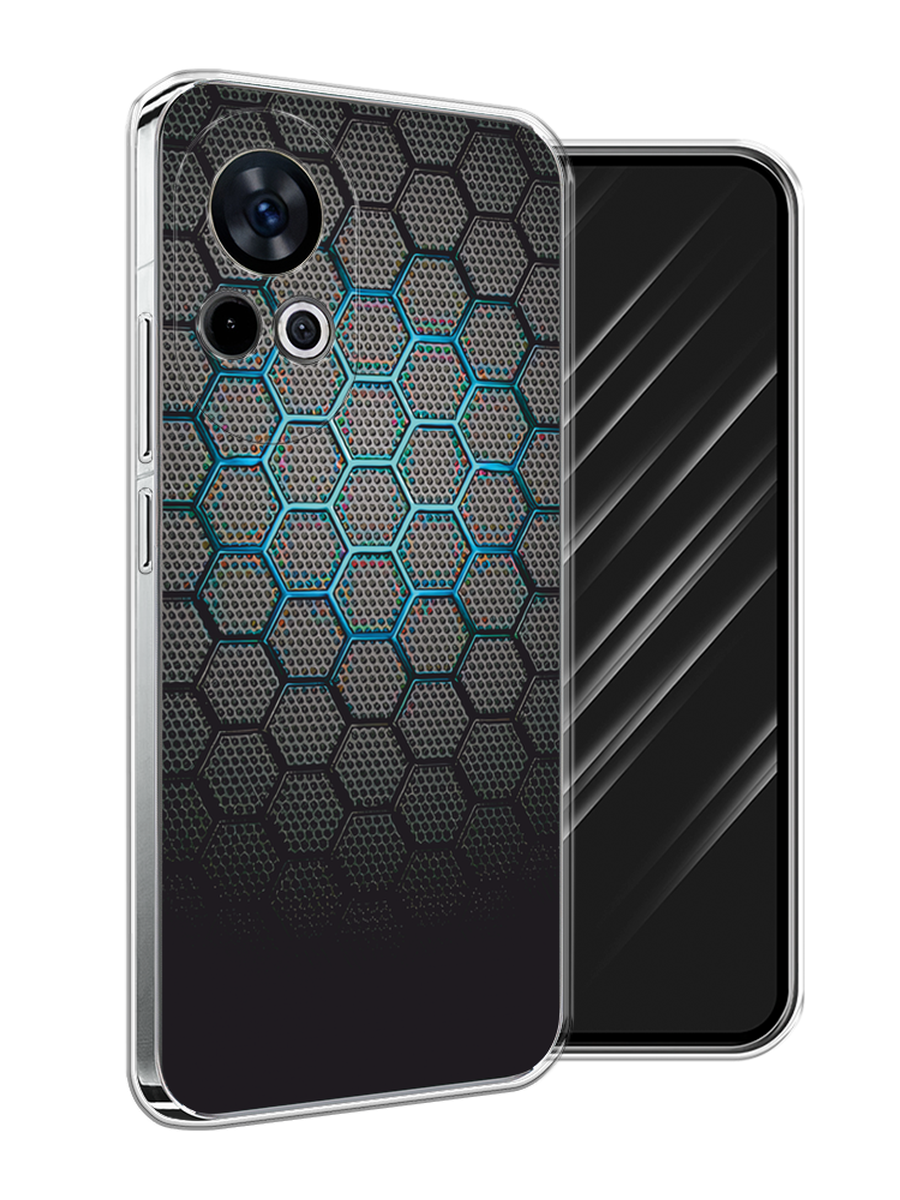 

Чехол Awog на Huawei Nova 12 "Бирюзовые соты", Бирюзовый;синий;черный, 6123050-1